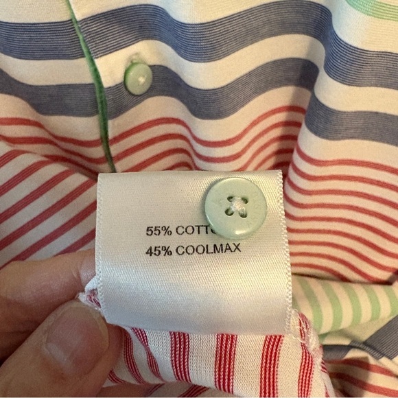 Aristo Pullover Striped Short Sleeve Polo Collared Shirt, Men's Size Medium - Picture 9 of 13